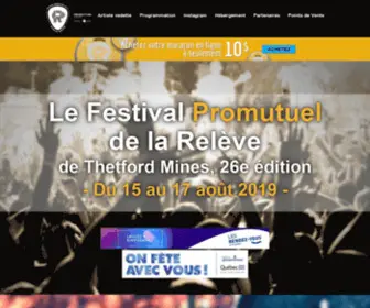 Inforeleve.com(Festival de la relève) Screenshot