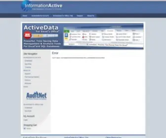 Informationactive.com(Data Analytics For Excel and SQL Databases) Screenshot
