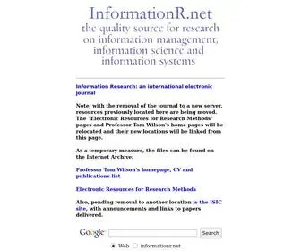 Informationr.net(Information Research) Screenshot