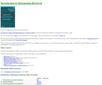 Informationretrieval.org(Informationretrieval) Screenshot