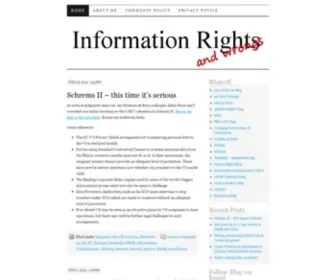 Informationrightsandwrongs.com(News and comments from a UK Information Rights perspective) Screenshot