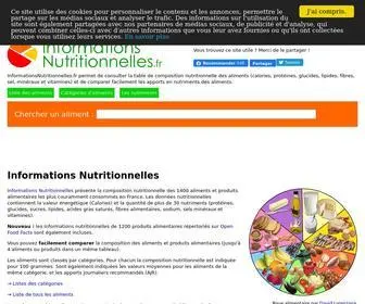 Informationsnutritionnelles.fr(Informations Nutritionnelles) Screenshot