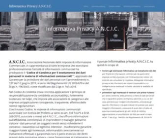 Informativaprivacyancic.it(Informativa Privacy A.N.C.I.C) Screenshot