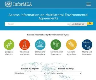 Informea.org(United Nations Information Portal on Multilateral Environmental Agreements) Screenshot
