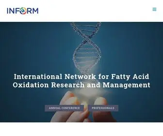 Informnetwork.org(Fatty Acid Oxidation Disorders Research and Management) Screenshot