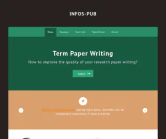 Infos-Pub.net(Important Information On Research Paper Writing) Screenshot