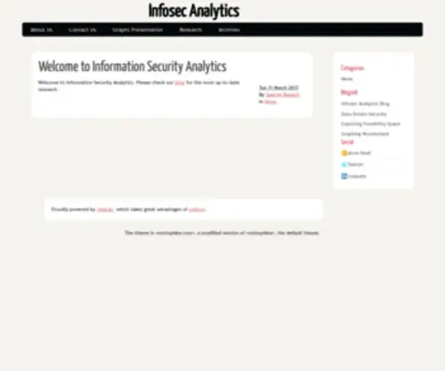 Infosecanalytics.com(Infosec Analytics) Screenshot