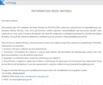 Infoseg.gov.br(Rede INFOSEG) Screenshot