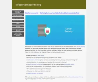 Infoserversecurity.org(So verbessern Sie ihre Sicherheit im Netz) Screenshot