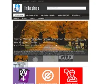 Infoshop.org(Unthinking respect for authority is the greatest enemy of truth) Screenshot