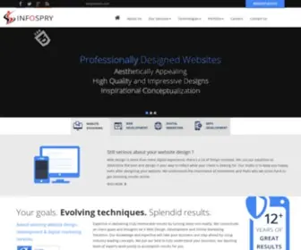 Infospry.com(Web designing & development company) Screenshot