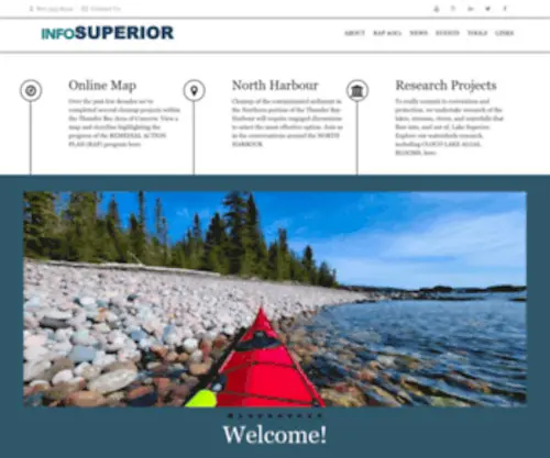 Infosuperior.com(Lake Superior Information and Research) Screenshot
