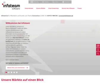 Infoteam.de(Langjähriger Anbieter von kundenspezifischen Softwarelösungen) Screenshot