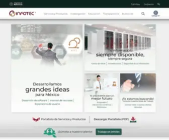 Infotec.mx(Centro de Investigación e Innovación en TIC) Screenshot