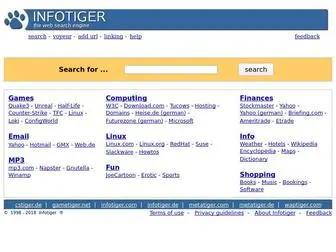 Infotiger.com(Infotiger Search Engine) Screenshot