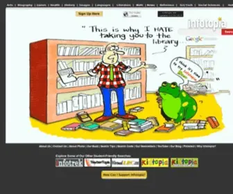 Infotopia.info(A Google alternative safe search engine for students offering information and reference sites) Screenshot
