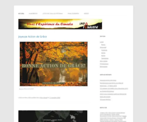 Infotouriste.ca(Info Touriste Canada) Screenshot