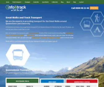 Infotrack.co.nz(Queenstown Ski Transport and Ski/Snowboard packages) Screenshot
