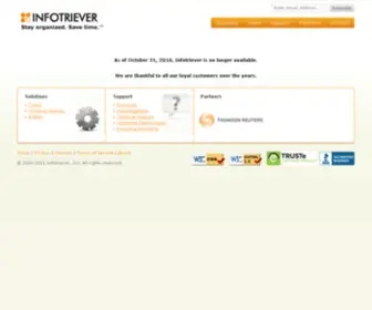 Infotriever.com(Stay organized) Screenshot