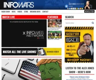 Infowars.org(There's a War on For Your Mind) Screenshot