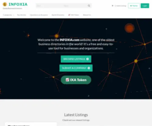 Infoxia.com(Global Business Directory) Screenshot