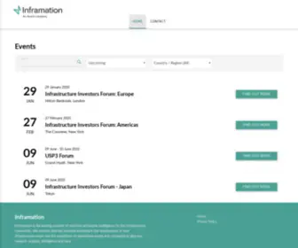 Inframation-Events.com(Inframation Group Events) Screenshot