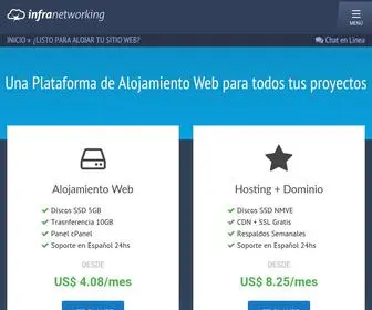 Infranetworking.com(Web Hosting rápido) Screenshot