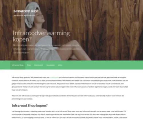 Infraroodsaunashop.be(Infrarood Shop kopen) Screenshot
