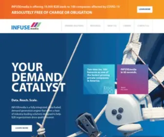 Infusemedia.com(INFUSEmedia's demand generation engine) Screenshot