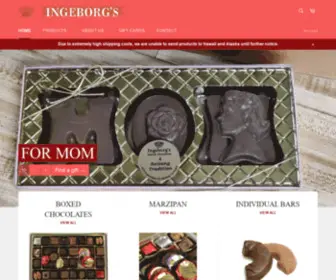 Ingeborgs.com(Ingeborg's Danish Chocolates Inc) Screenshot