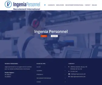 Ingeniapersonnel.com(Ingenia Personnel Recrutement International) Screenshot