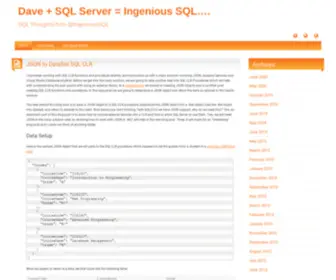 Ingenioussql.com(SQL Thoughts from @IngeniousSQL) Screenshot