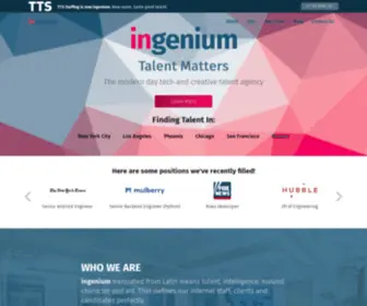 Ingenium.agency(The modern day tech and creative talent agency) Screenshot