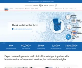 Ingenuity.com(Bioinformatics Software and Services) Screenshot