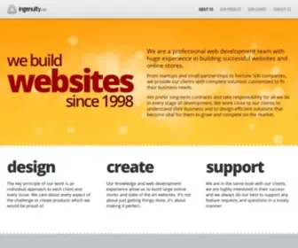 Ingenuity.net(Ecommerce solutions provider) Screenshot