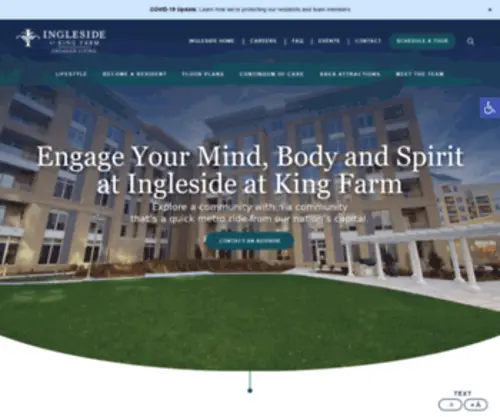 Inglesidekingfarm.org(Retirement Community in Rockville) Screenshot