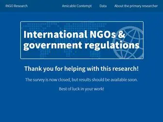 Ingoresearch.org(INGO Research) Screenshot