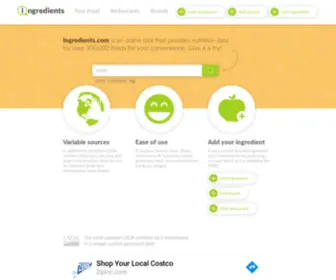 Ingredients.com(Ingredients) Screenshot