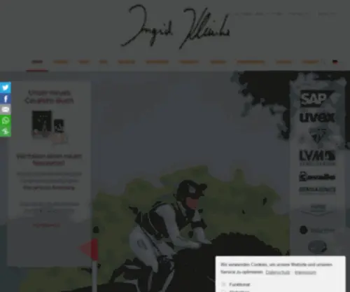 Ingrid-Klimke.de(Offizielle Homepage der Reitmeisterin und Olympiasiegerin Ingrid Klimke) Screenshot