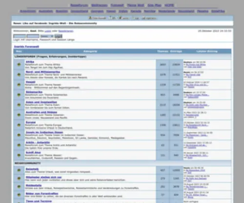 Ingrids-Reisewelt.de(Ingrids Reiseforum) Screenshot