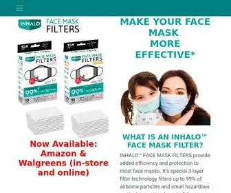 Inhalofacemaskfilters.com(INHALO Face Mask Filters) Screenshot