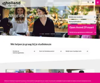 Inholland.nl(Maak kennis met Hogeschool Inholland en ontdek welke hbo) Screenshot