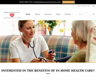 Inhousecareservices.com(In Home Health Care Agencies Services Los Angeles) Screenshot