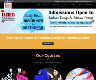 Inifdghatkopar.com(INIFD Mumbai) Screenshot