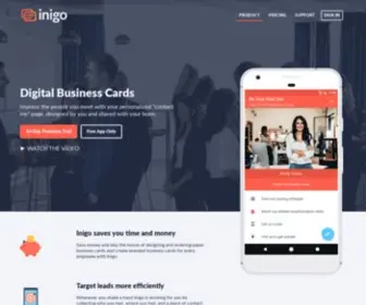 Inigoapp.com(Inigo Digital Business Cards) Screenshot