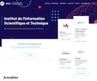 Inist.fr(Institut de l'Information Scientifique et Technique) Screenshot