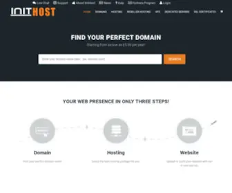 Inithost.co.uk(Hosting and Domains) Screenshot