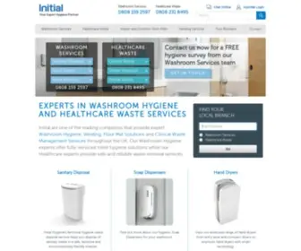 Initial.co.uk(Experts in Washroom Hygiene and Healthcare Waste Services) Screenshot