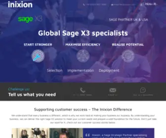 Inixion.com(Sage X3 specialists) Screenshot