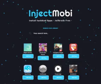 Injectmobi.com(Tweaked Apps For Free on iOS and Android) Screenshot